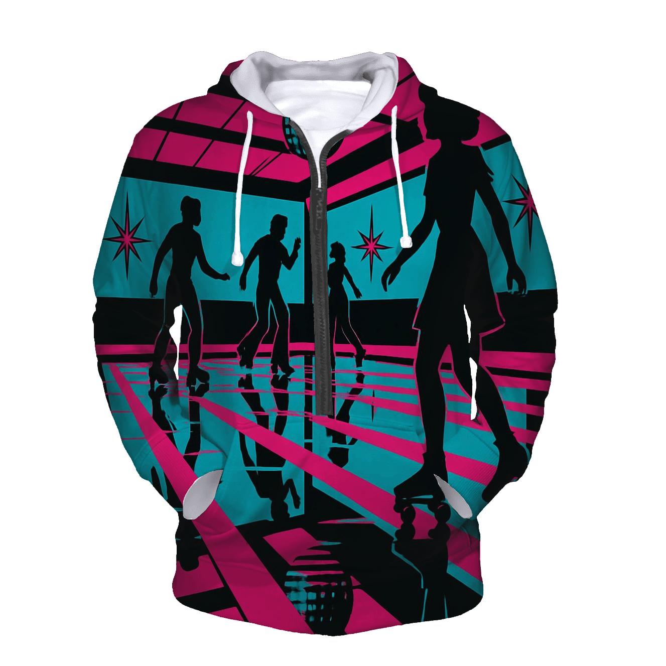 Neon Roller Rink hoodie trends