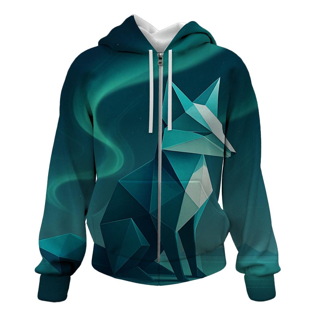 Aurora Origami Fox designer hoodies