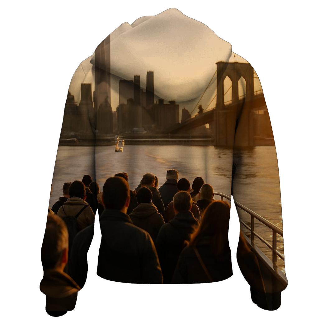 Hudson River Commute At Golden Hour hoodie styles