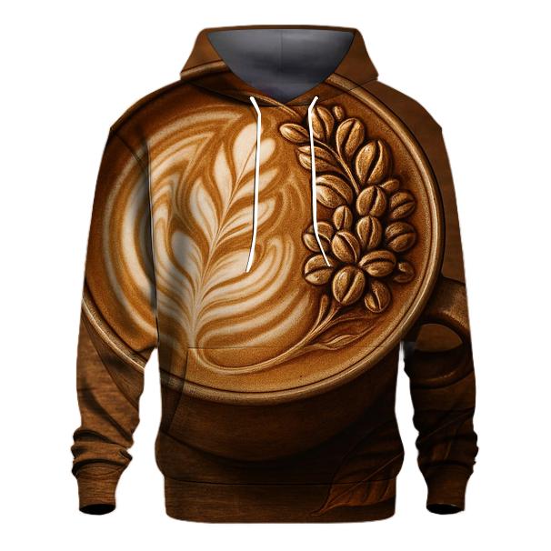 Latte Swirl Bloom graphic hoodies