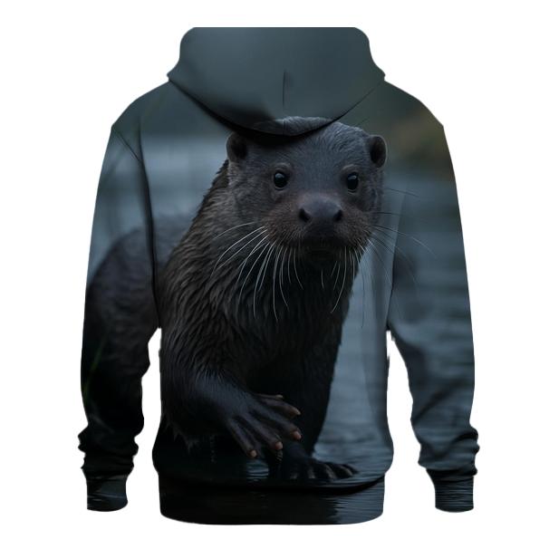 Mist-Edge Forager Eurasian Otter heavyweight hoodies