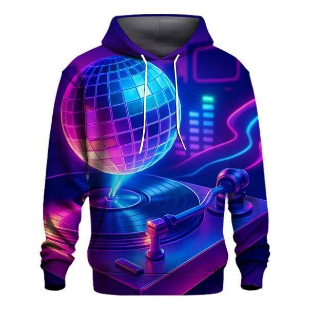 Holo Disco Turntable embroidered hoodies