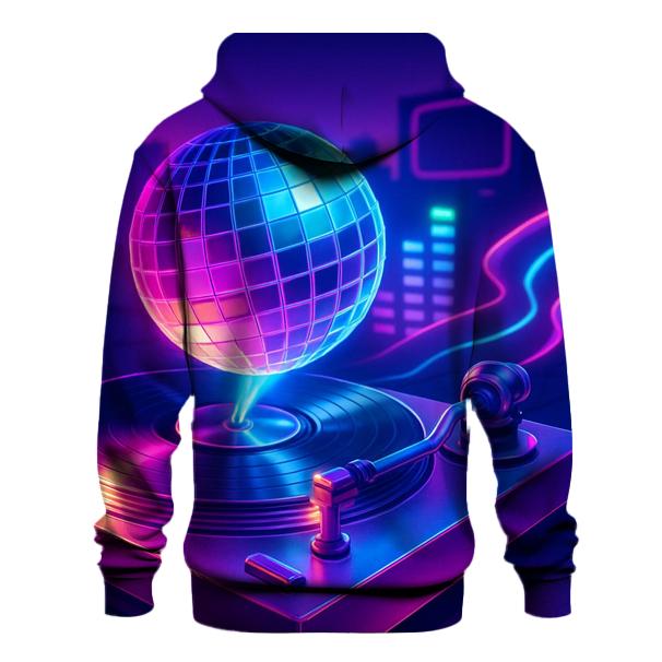 Holo Disco Turntable embroidered hoodies
