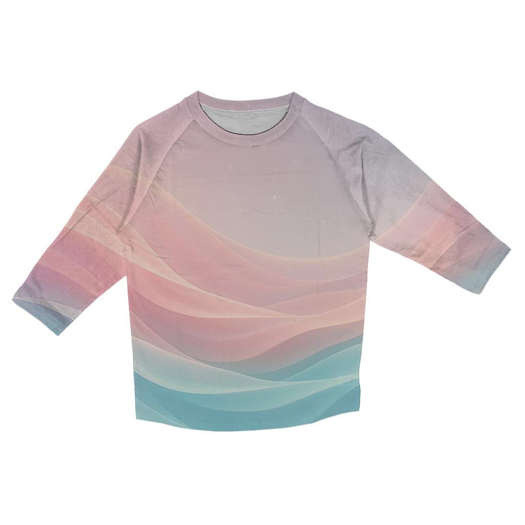Aurora Liquid Waves fashion 3/4 sleeve shirts