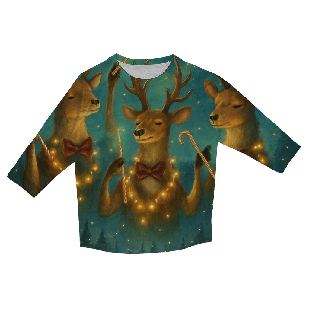 Reindeer Midnight Orchestra fashion 3/4 sleeve shirts