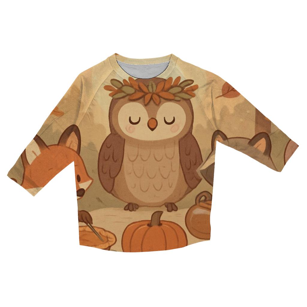 Woodland Feast Chorus cotton quarter sleeve shirts