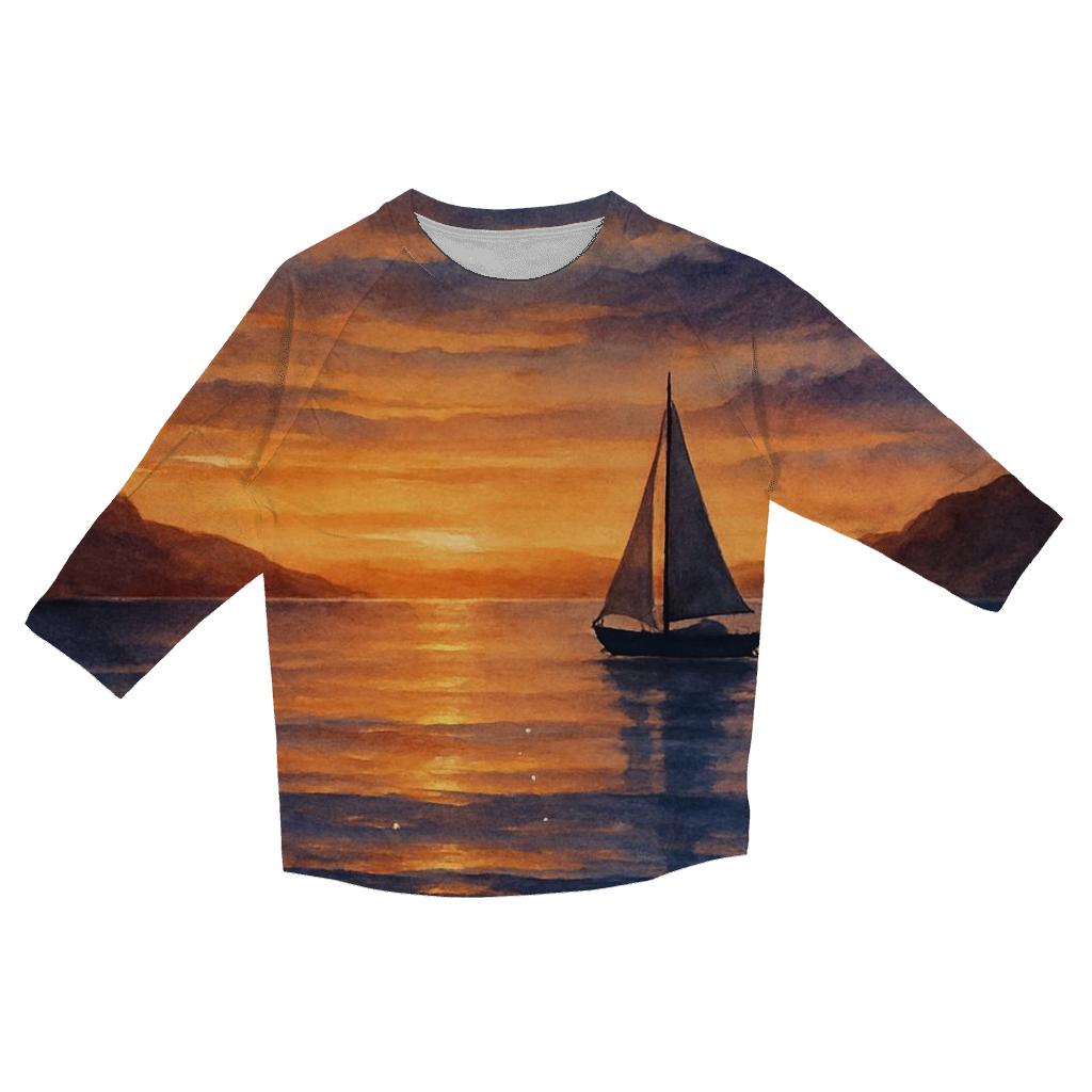 Amber Tide Reflection personalized 3/4 sleeve tees
