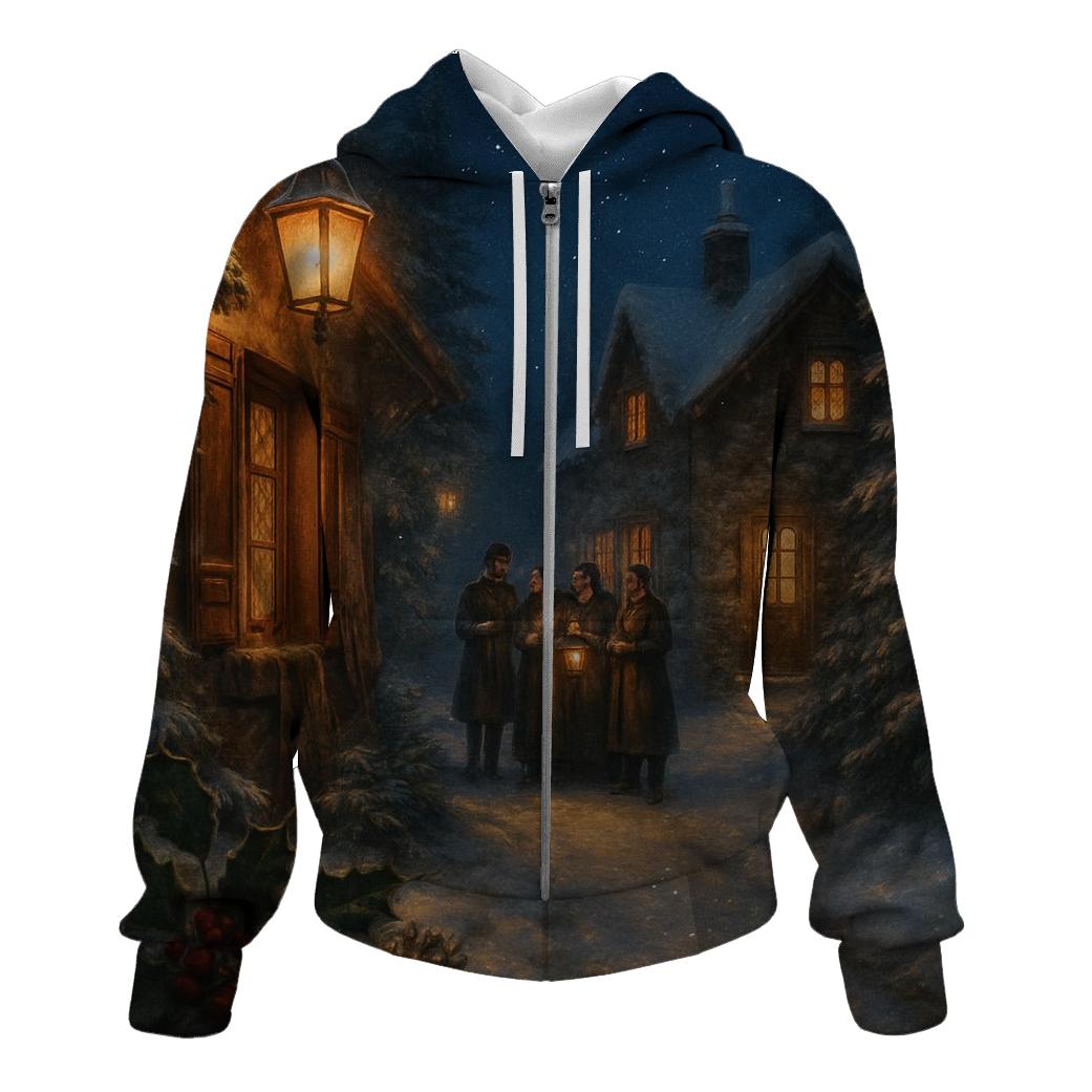 Midnight Carol On Snowy Lane hoodie designs