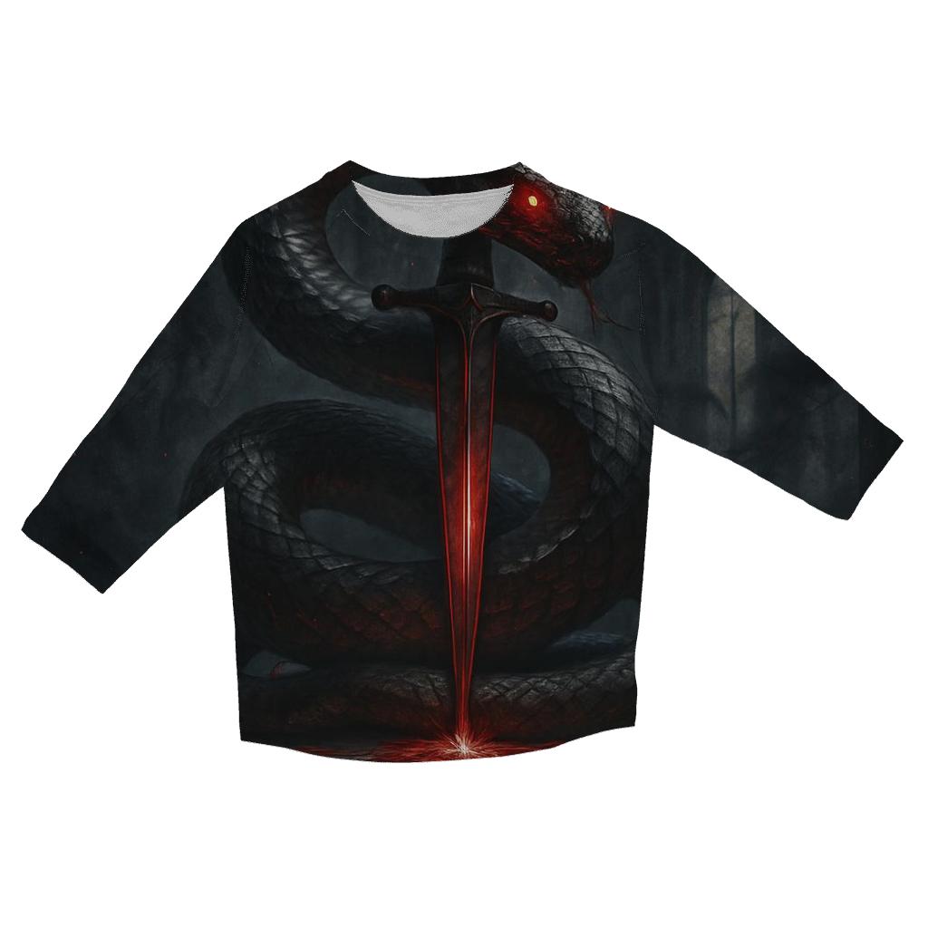 Serpent Of The Forgotten Chapel casual three quarter sleeve shirts