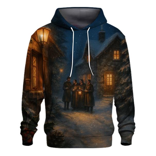 Midnight Carol On Snowy Lane lightweight hoodies