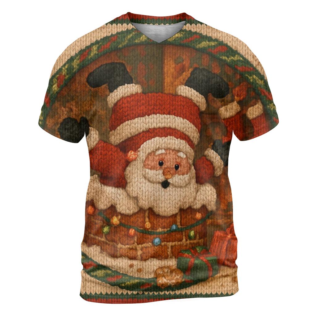 Santas Patchwork Chimney Jam designer pattern shirts