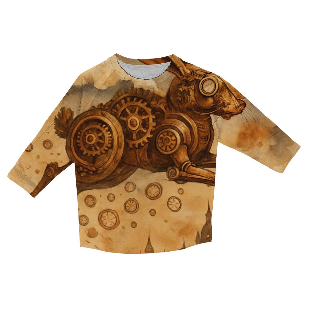Clockwork Hare Leap trendy 3/4 sleeve tops