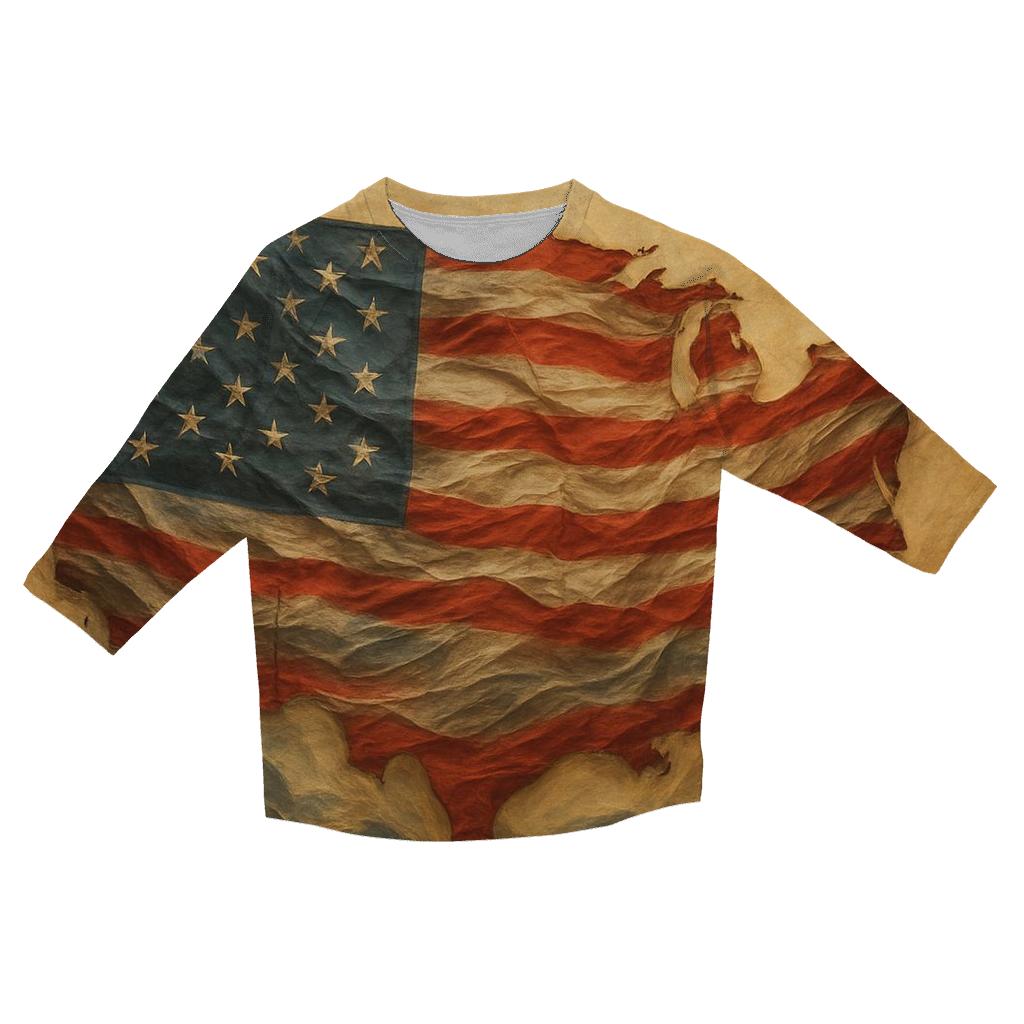 Heritage Map Banner fashion 3/4 sleeve shirts