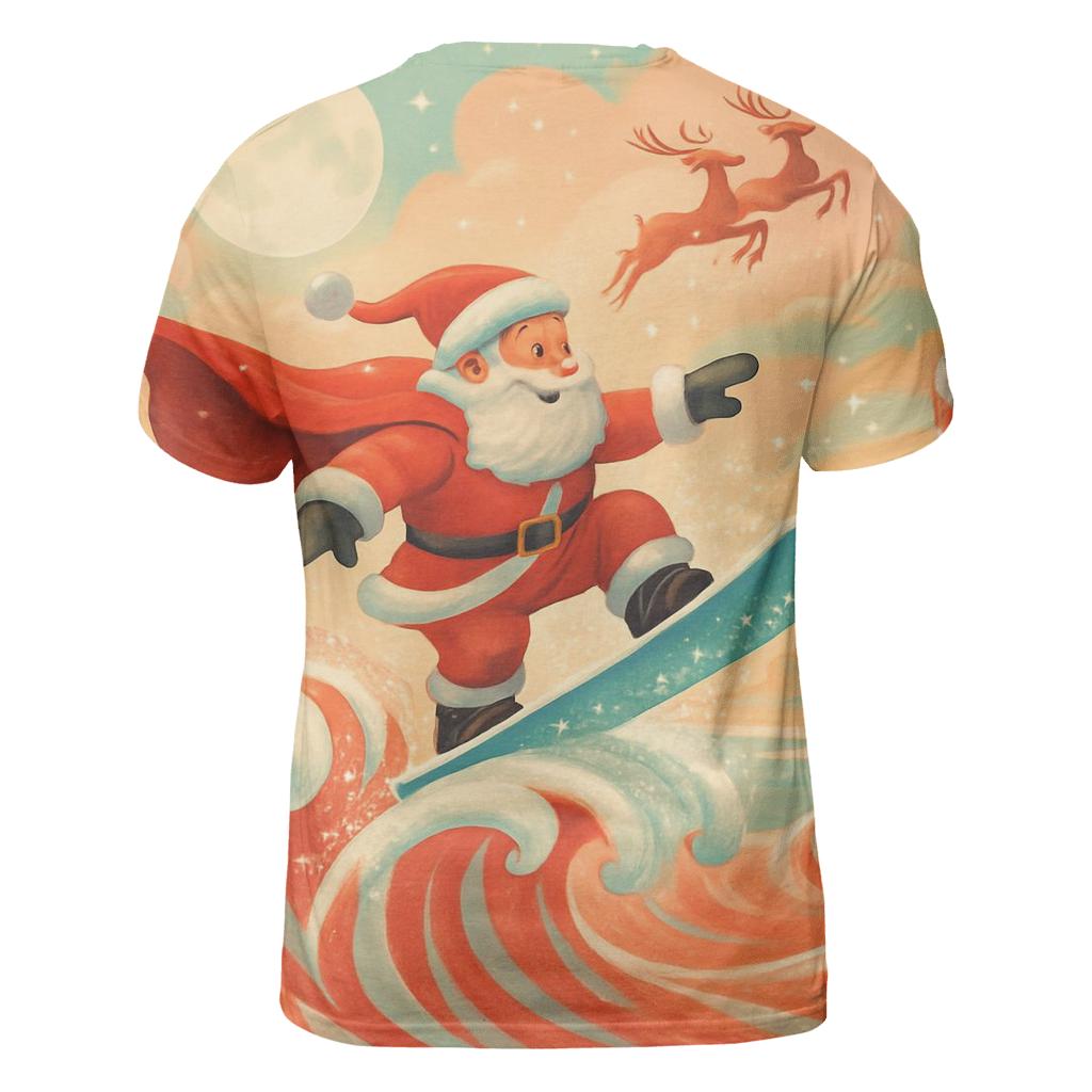 Surfing Santa Tidal Ride custom all-over print shirts