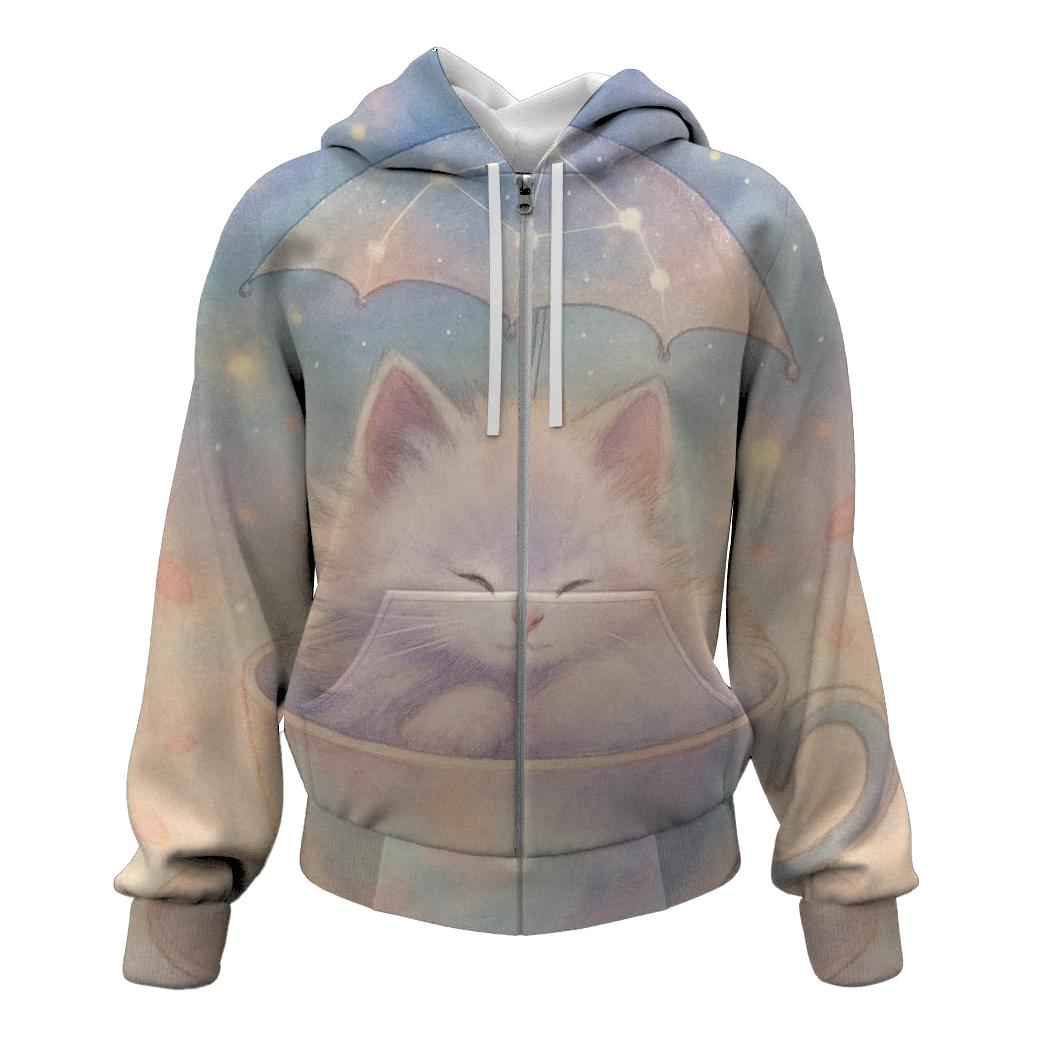 Starry Tea Time Kitten premium hoodies