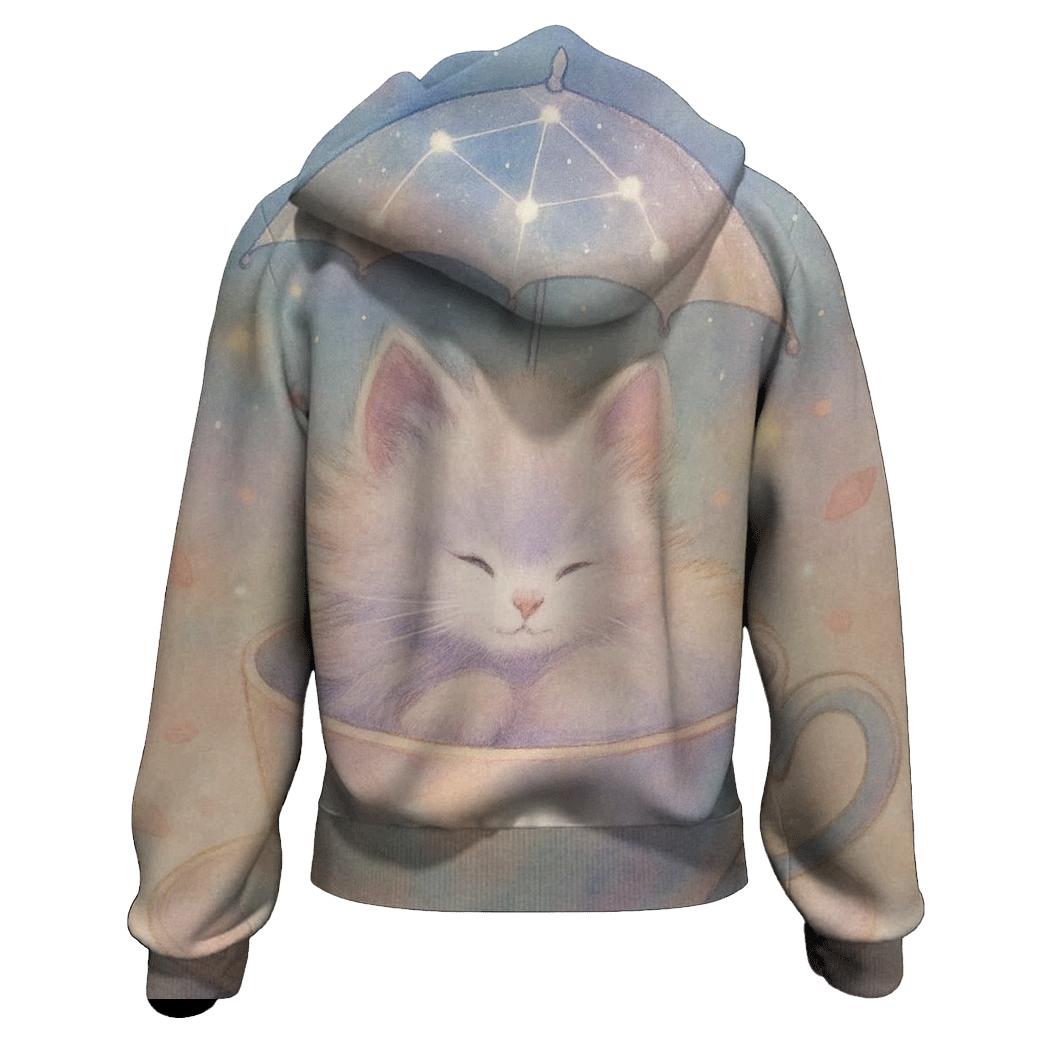 Starry Tea Time Kitten premium hoodies