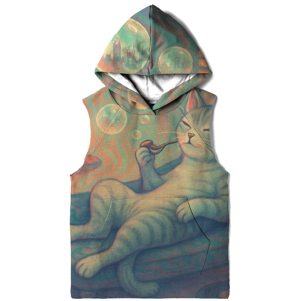 Bubble Pop Lounge Cat zip-up hoodies