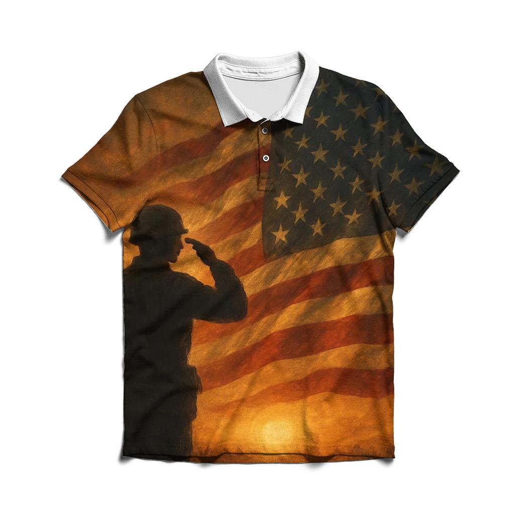 Flag Of Dawn Sentinel embroidered polo tops