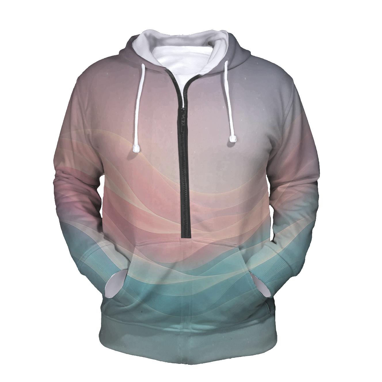 Aurora Liquid Waves printed hoodies