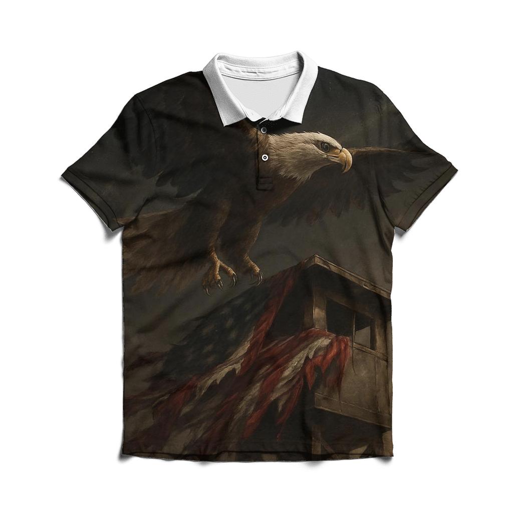 Eagle Over Watchtower stylish collar polo tees