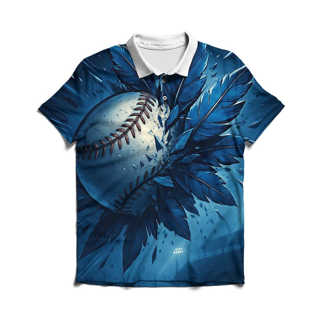Feathered Impact With Blue Jays custom polo shirts