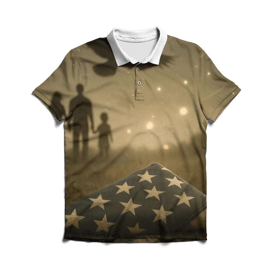 Fields Of Quiet Stars custom polo shirts