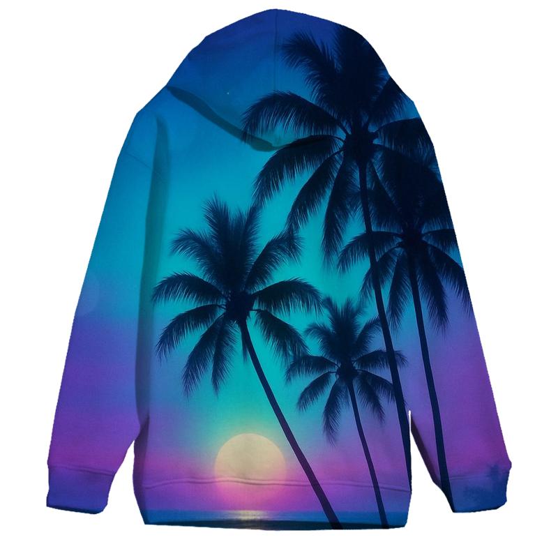 Neon Palm Reverie pullover hoodies