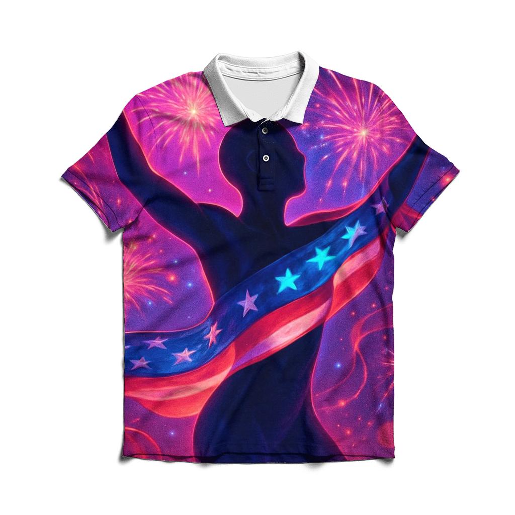 Firework Banner Embrace classic pique polos
