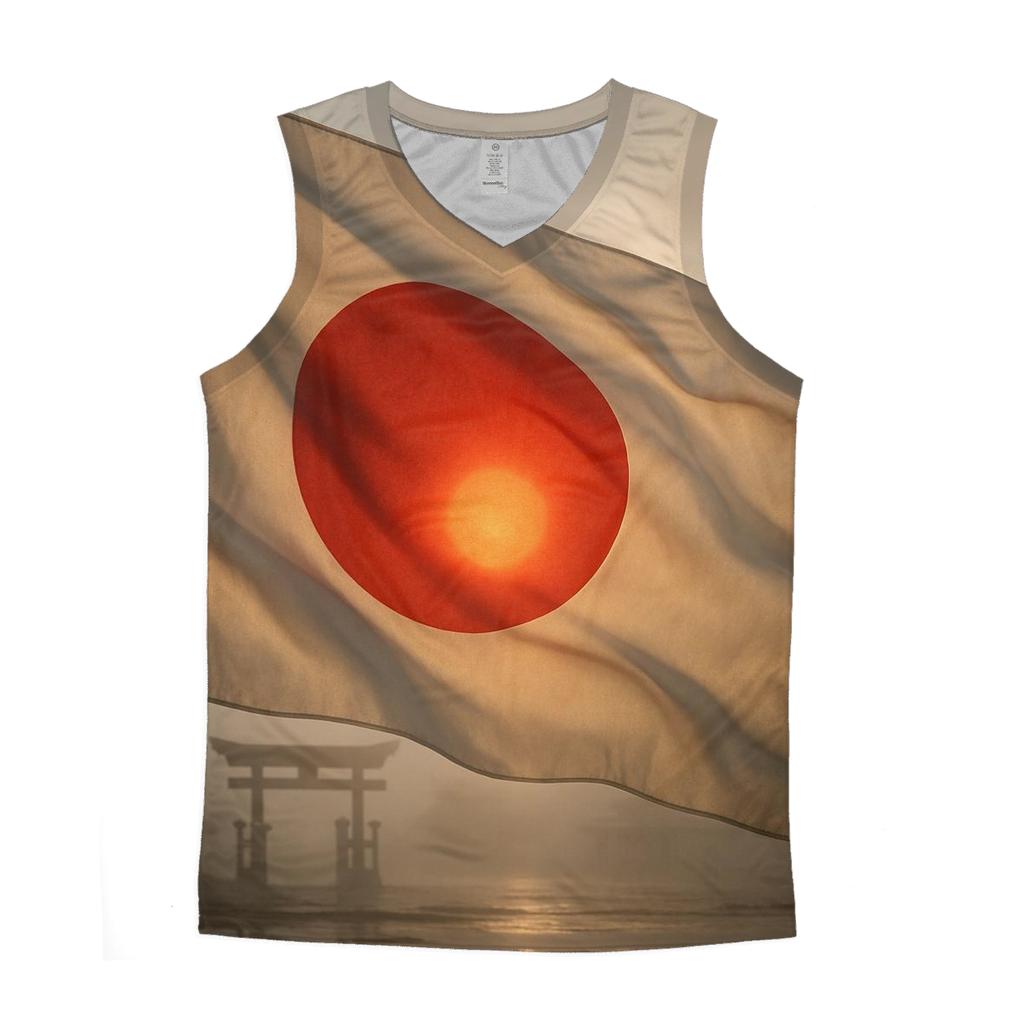 Japan Silk Dawn personalized athletic tanks