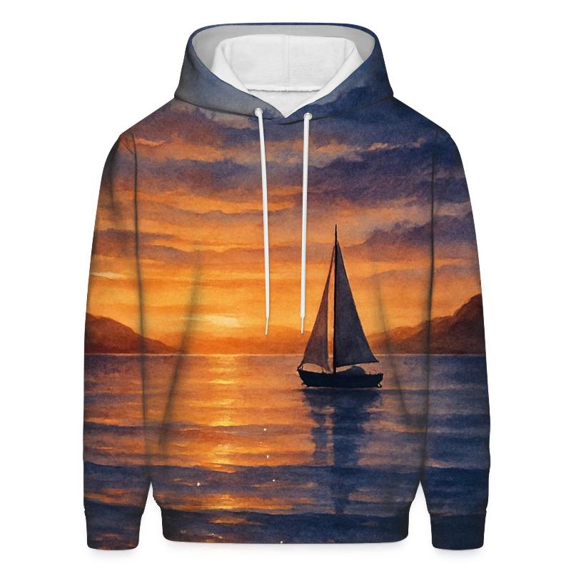 Amber Tide Reflection printed hoodies