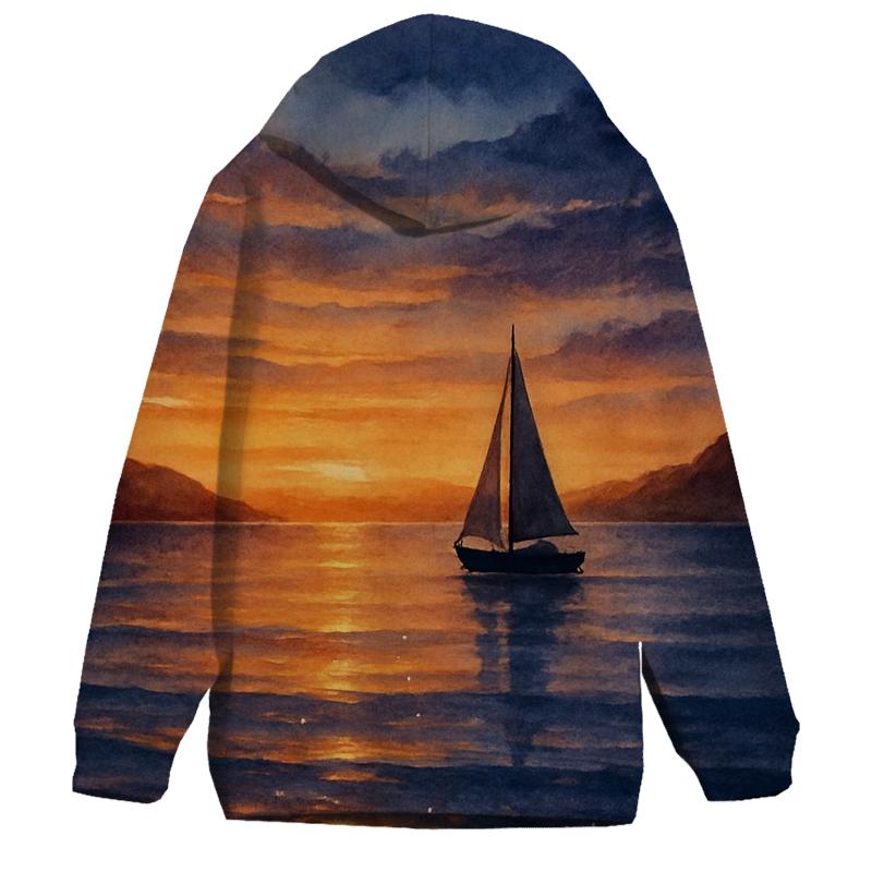 Amber Tide Reflection printed hoodies