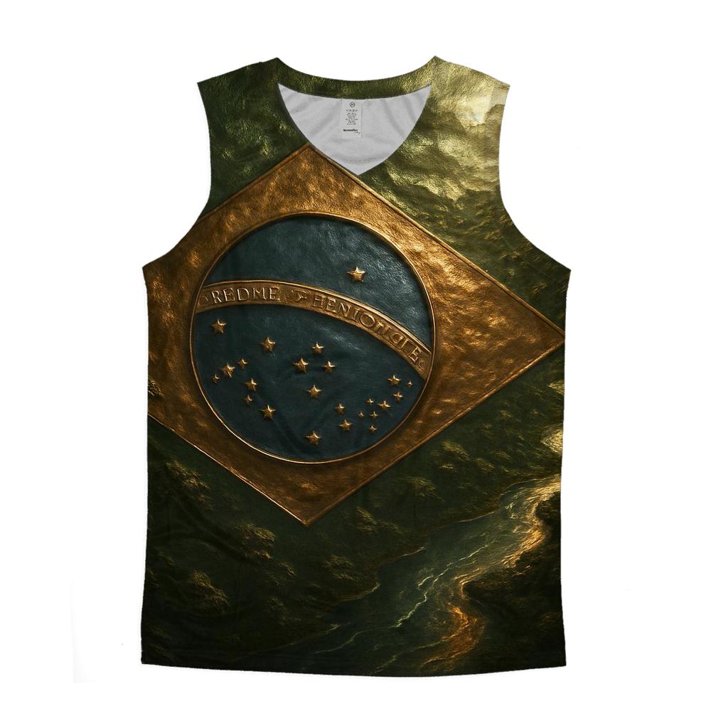 Brazilian Rainforest Metal cotton sleeveless tops