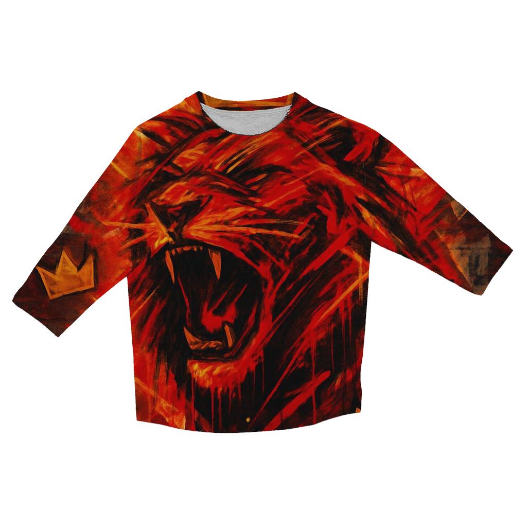 Graffiti Lionheart Crest personalized 3/4 sleeve tees