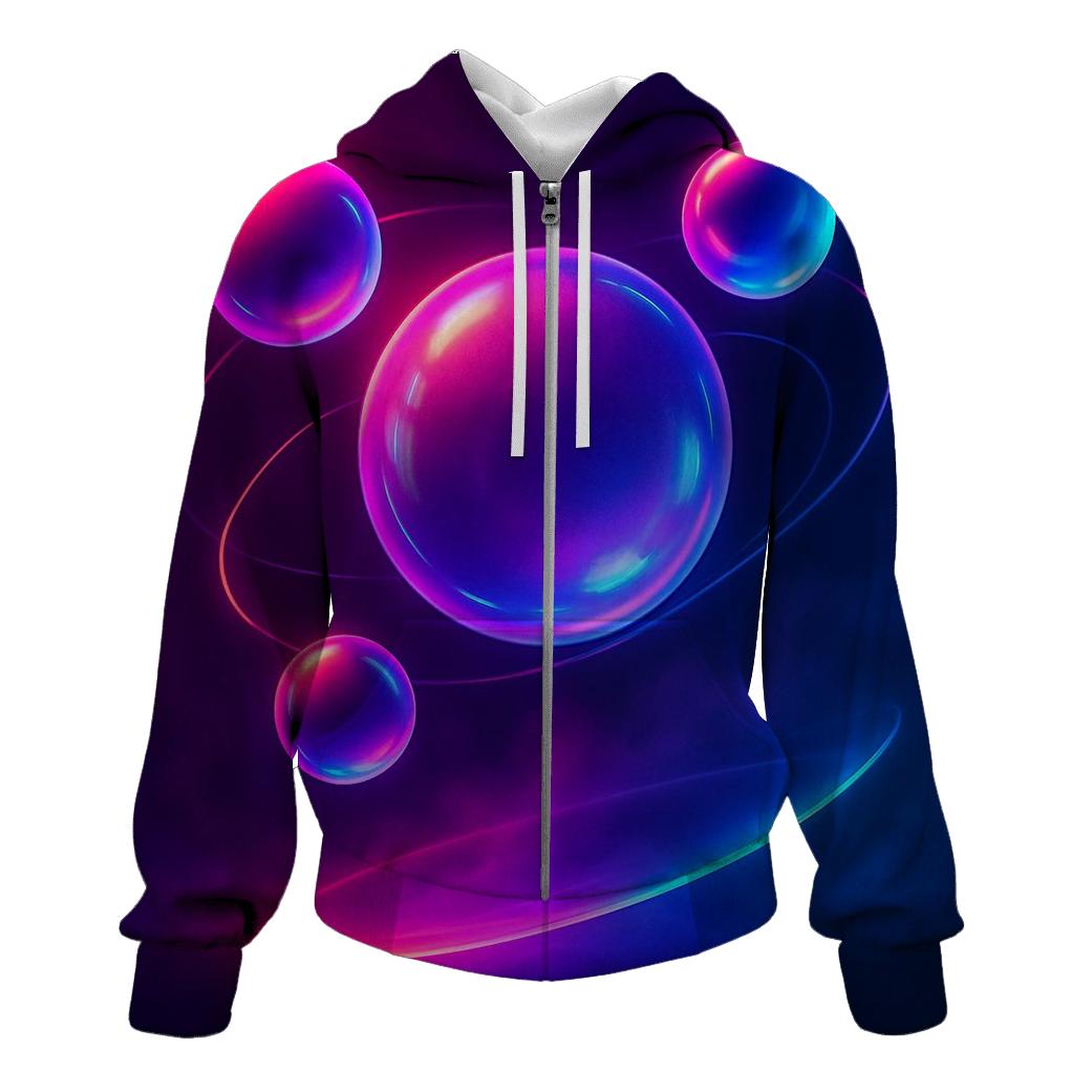Neon Orb Drift designer hoodies