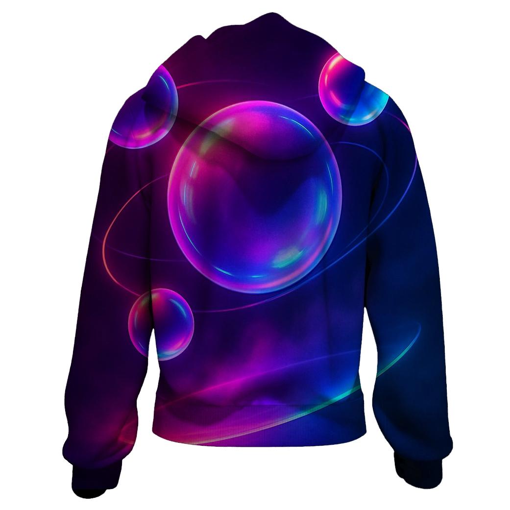 Neon Orb Drift designer hoodies