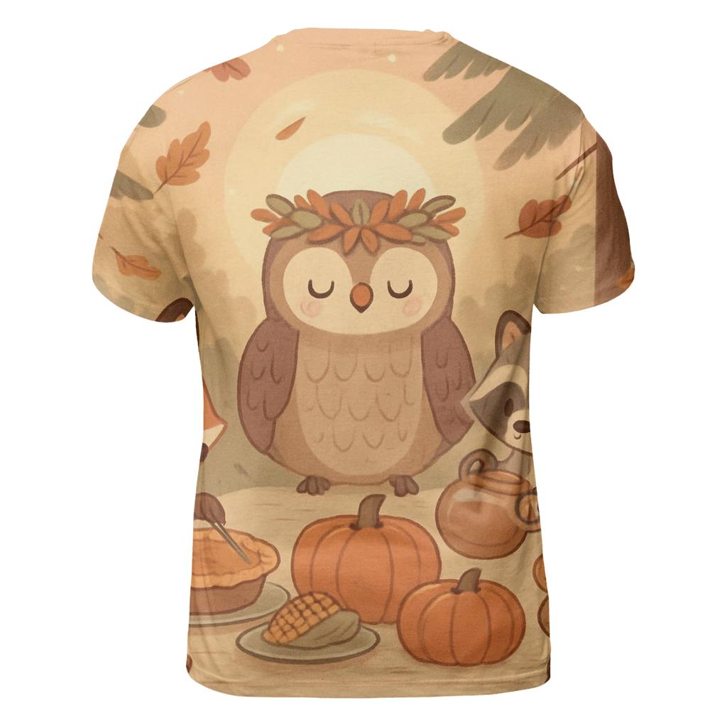 Woodland Feast Chorus creative print fashion shirts