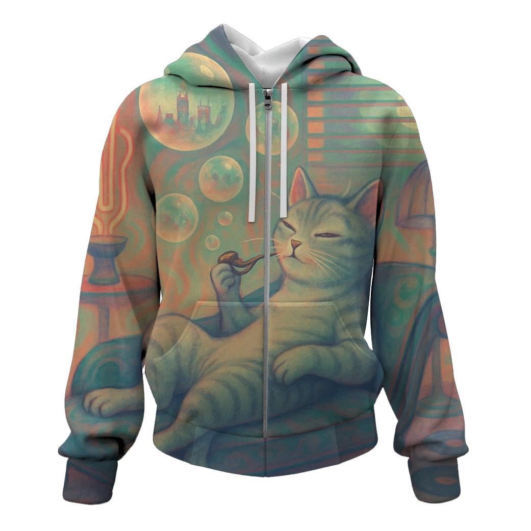 Bubble Pop Lounge Cat hoodie trends