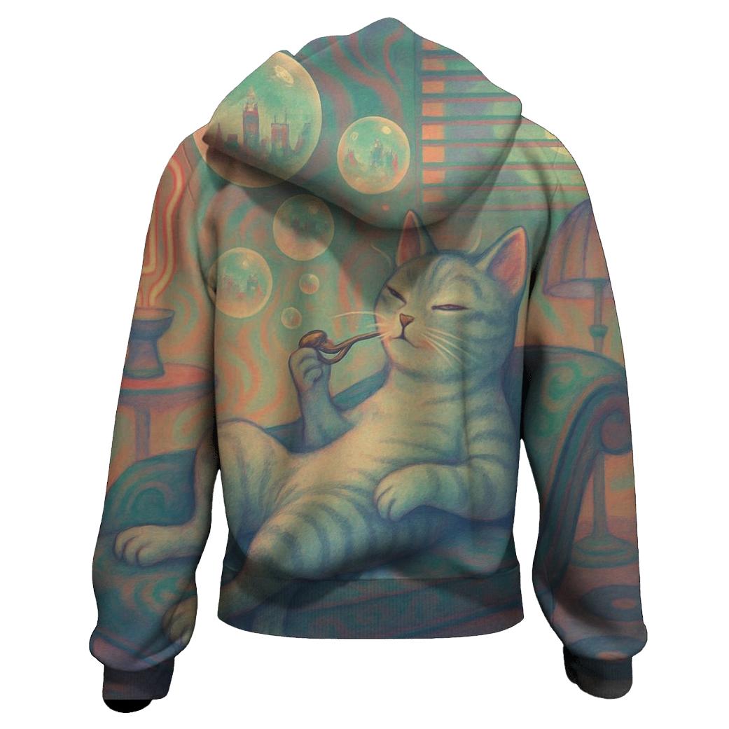 Bubble Pop Lounge Cat hoodie trends
