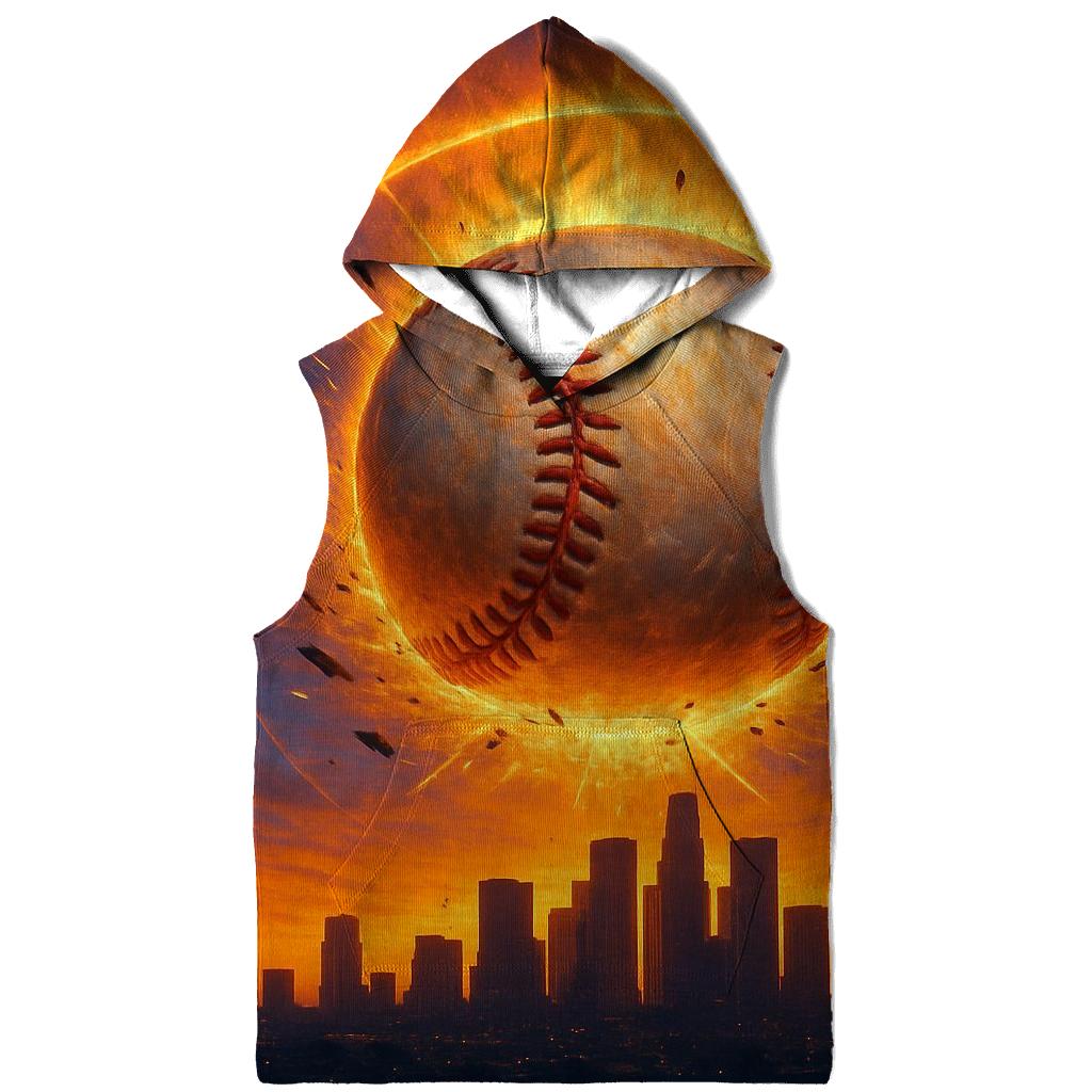 Sunset Homer Halo graphic hoodies