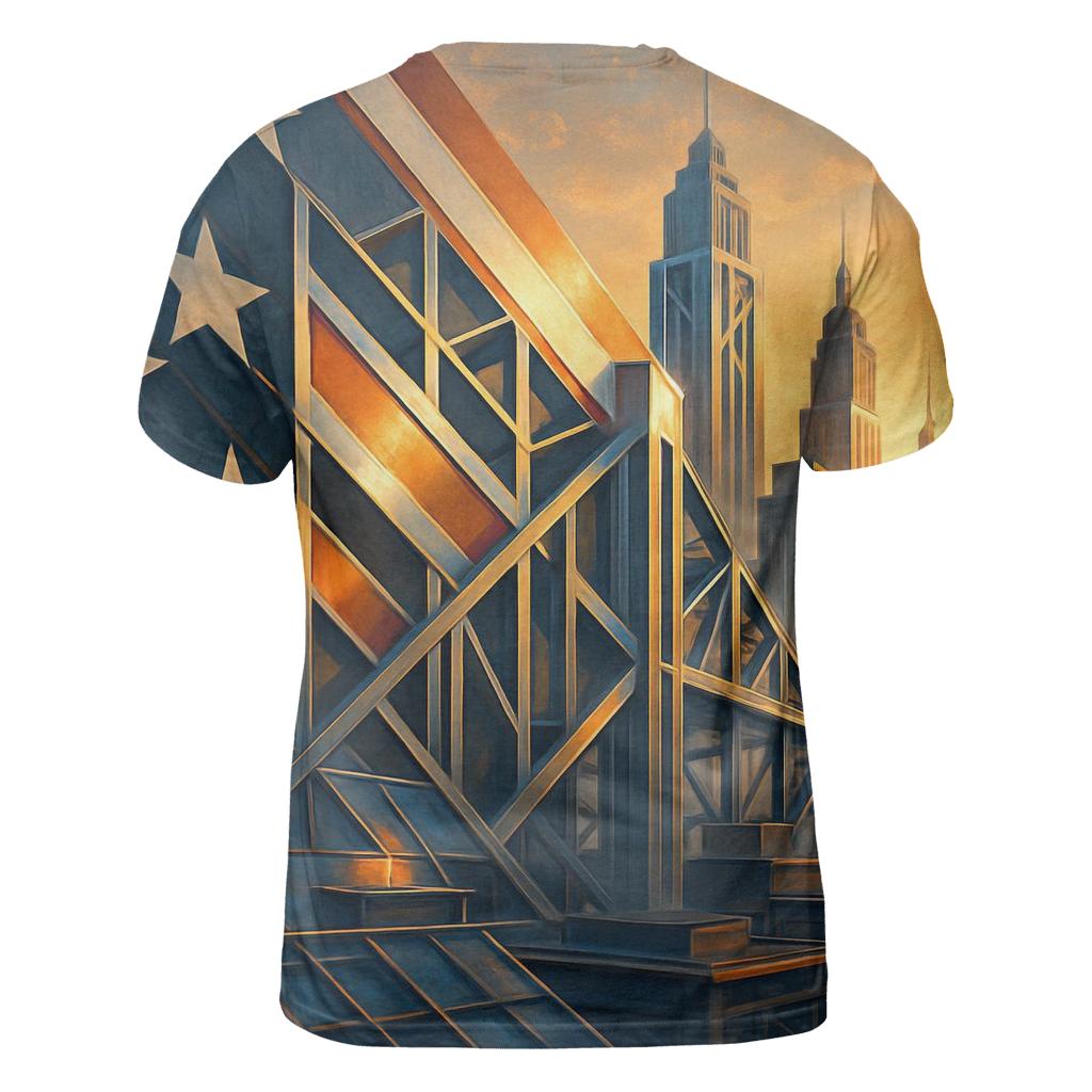 Stars And Steel Skyline unique graphic print tees