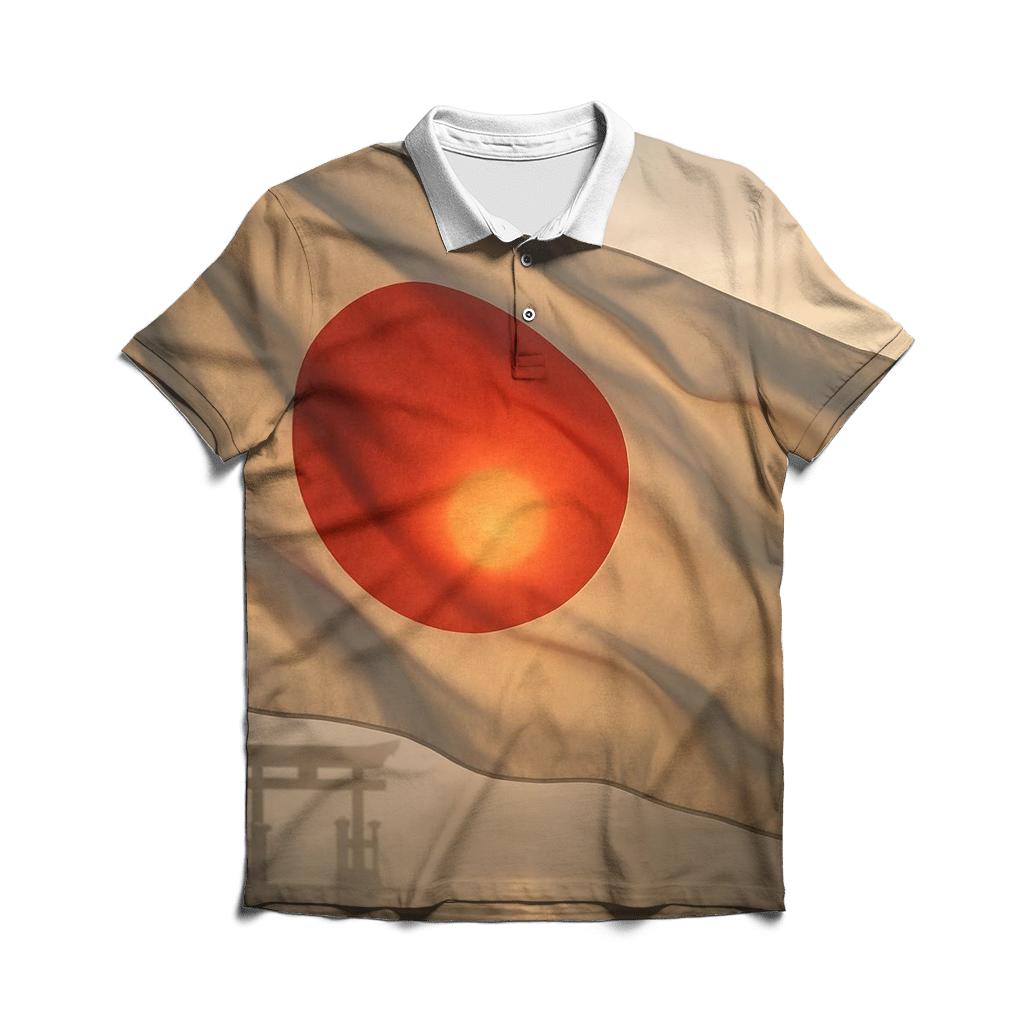 Japan Silk Dawn personalized polo shirts