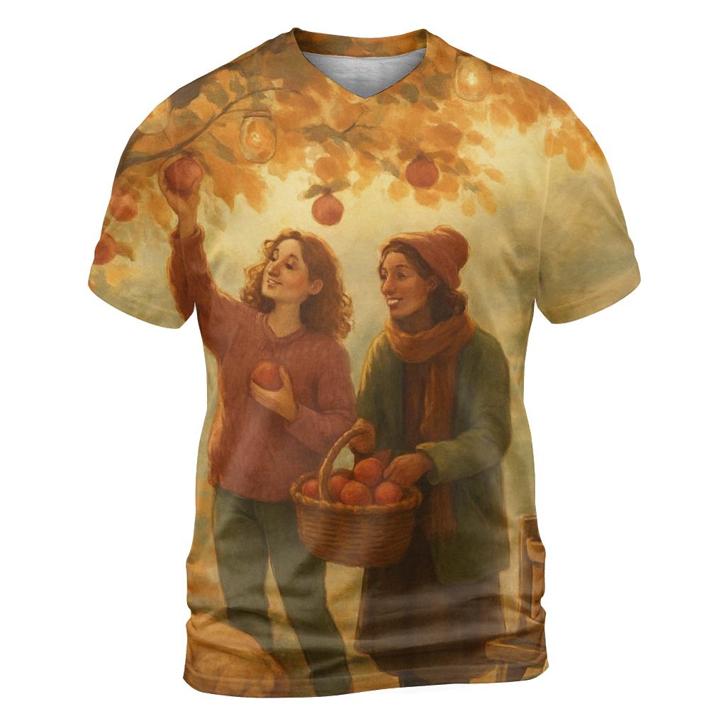 Apple Orchard Serenade creative print fashion shirts