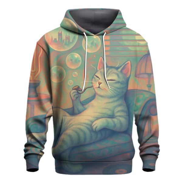 Bubble Pop Lounge Cat designer hoodies