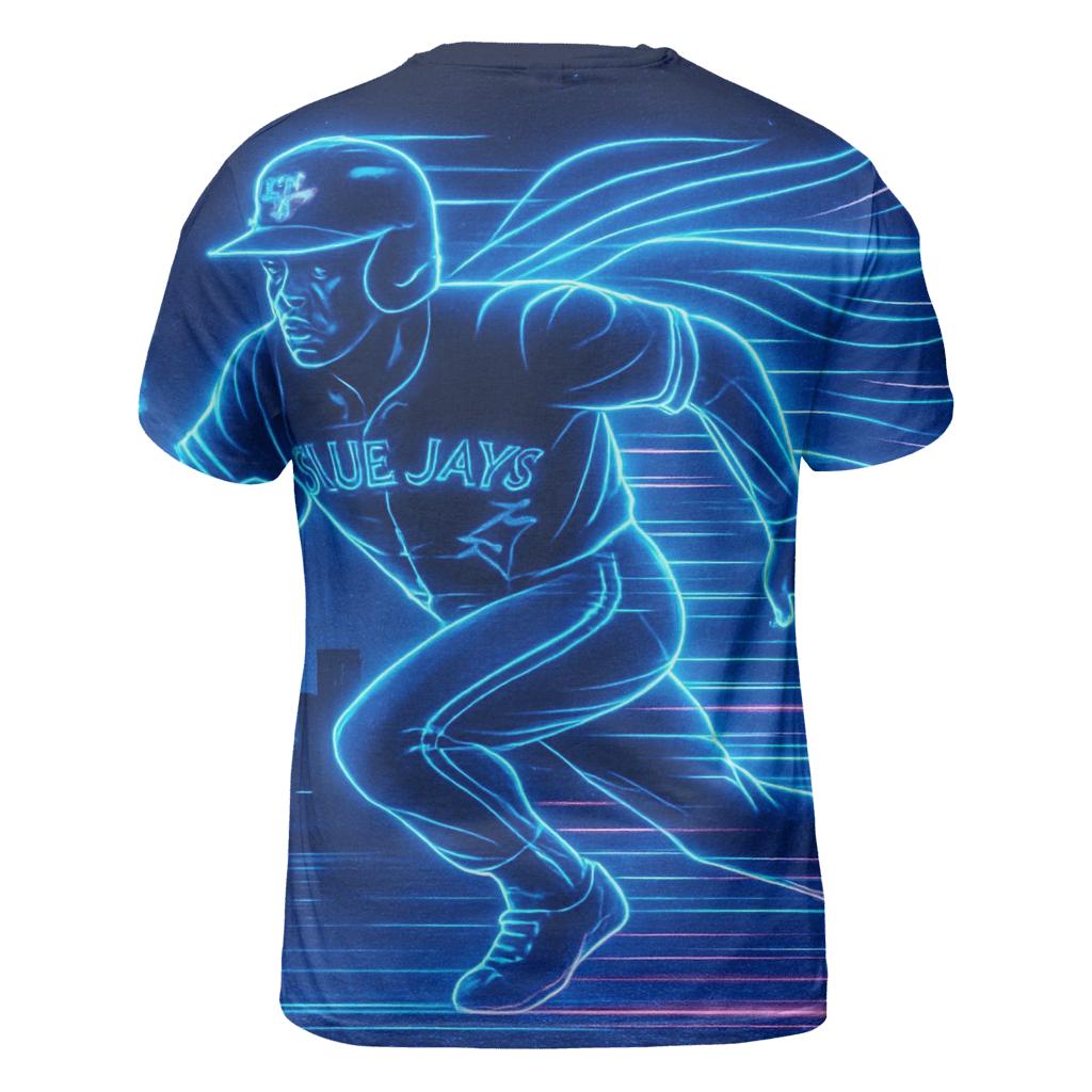 Blue Jays Retro Neon Run designer pattern shirts
