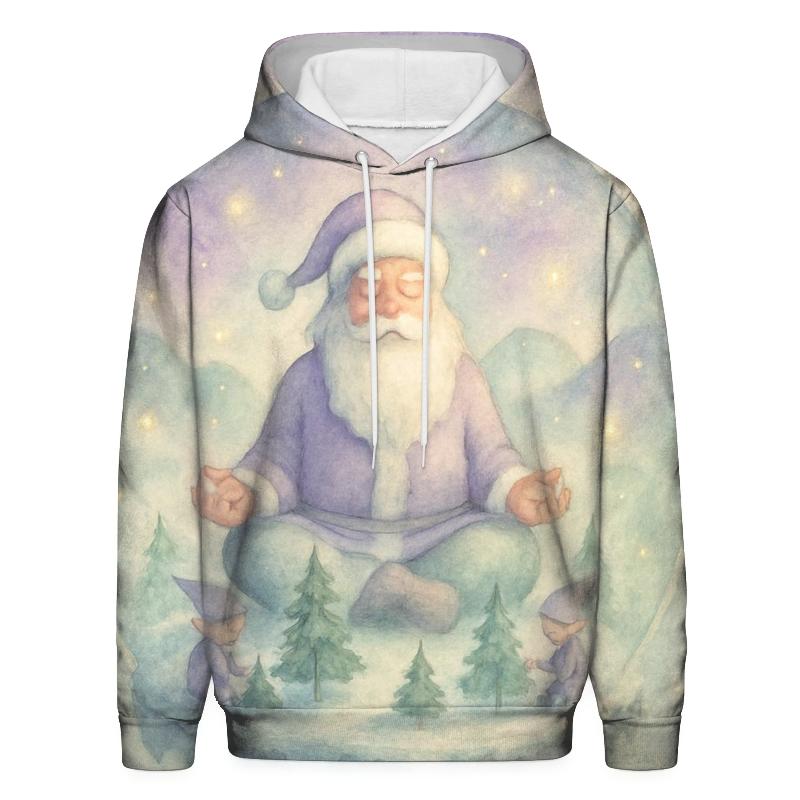 Zen Snow Globe Santa heavyweight hoodies