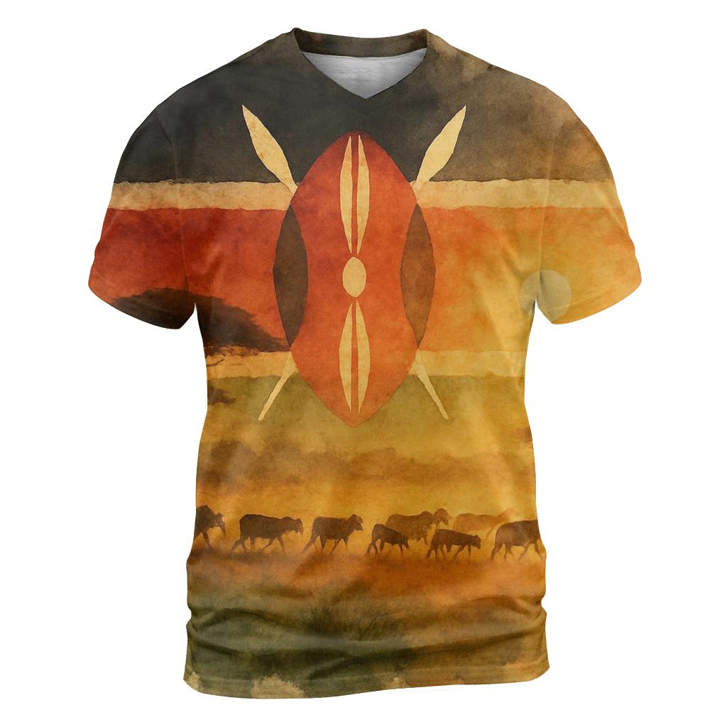 Kenya Savanna Banner personalized full print shirts