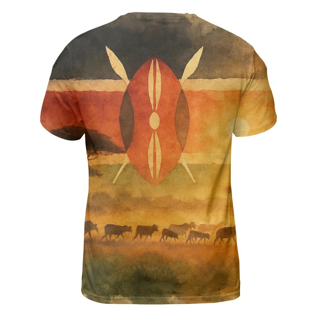 Kenya Savanna Banner personalized full print shirts