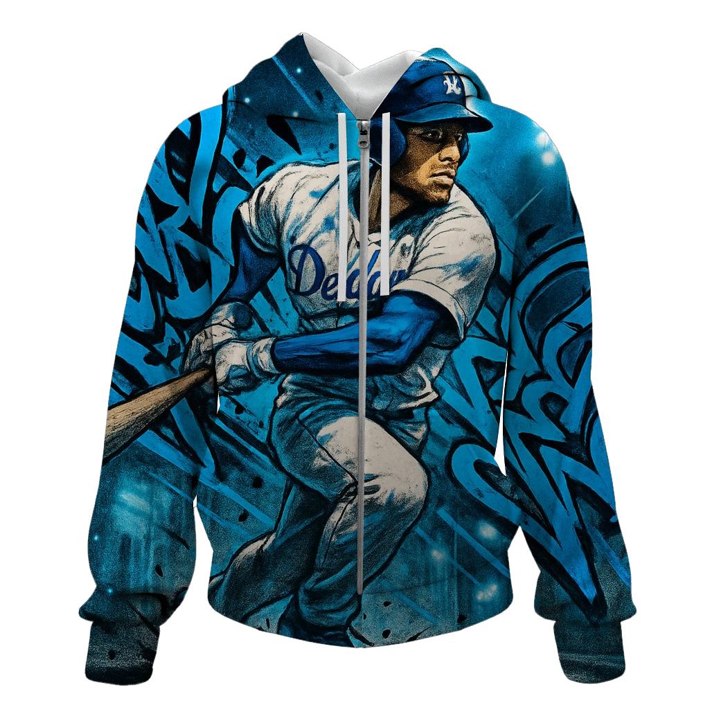 Graffiti Rally Charge printed hoodies