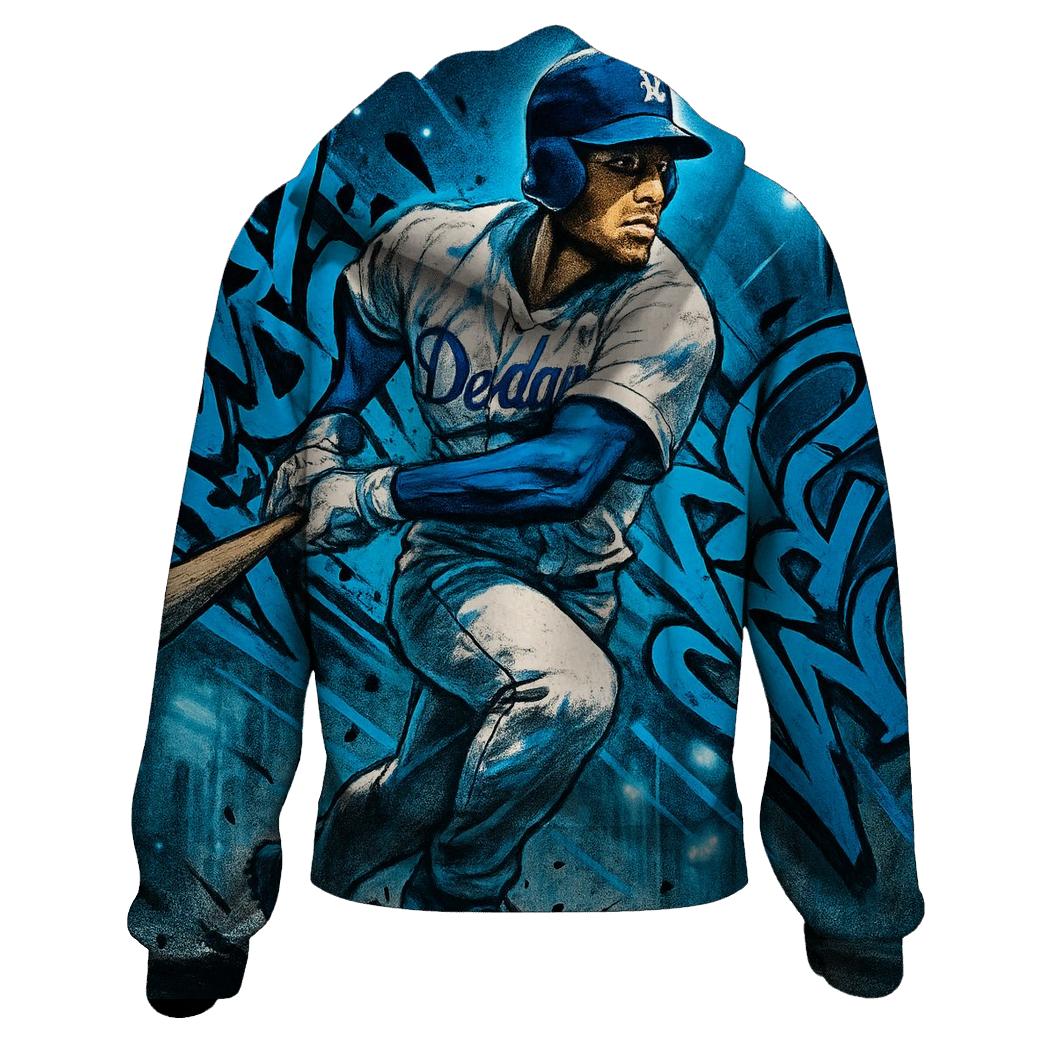 Graffiti Rally Charge printed hoodies