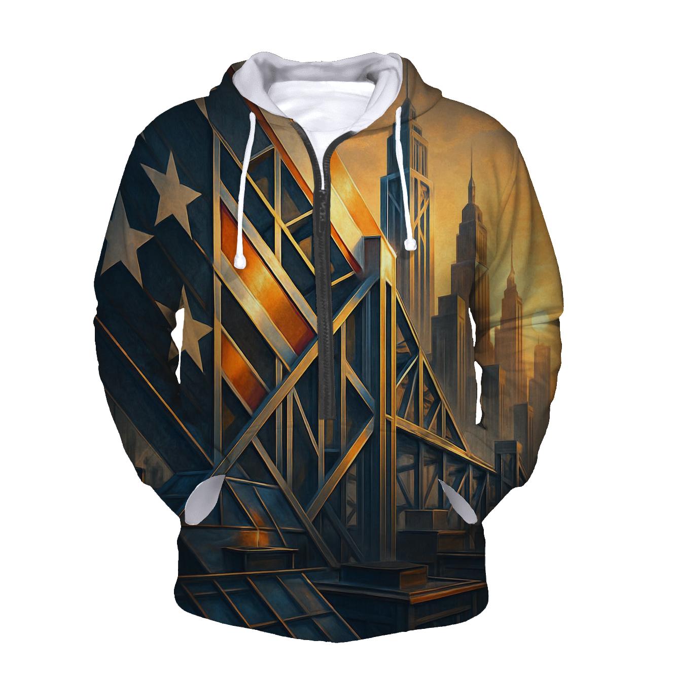 Stars And Steel Skyline printed hoodies